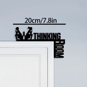 Room For Thinking Metal Bathroom Sign (Option: Wrought iron decoration)