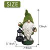 Gnome Dwarf Statue Garden Lighting Waterproof Resin Figurines Solar Light Outdoor Night Decorative Lamp