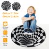 Optical Illusion Round Visual Anti-slip Rug