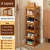 3, 6, or 9 layer Space-saving Expandable Folding Bamboo Storage Rack