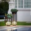 Outdoor Waterproof Solar Power LED Plant Stand Table