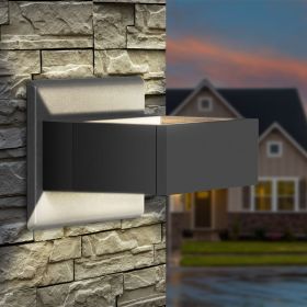 Inowel  LED Integrated Waterproof IP54 Outdoor Up/Down Wall Sconce Skeleton Light (Color: Grey)