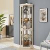 Lighted Corner Glass Front Curio Corner Display Case