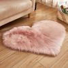 1pc, Fluffy Plush Heart Shape Rug