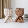 1pc Woman's Face Flower Pot; Vase Planter For Indoor or Outdoor (4.7*7.3*3.4in)