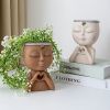1pc Woman's Face Flower Pot; Vase Planter For Indoor or Outdoor (4.7*7.3*3.4in)