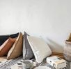 Natural Dye Linen Throw pillow. 18" x 18"