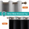 Set of 2 2" W x 63" L Thermal Insulated  Indoor Blackout Curtains with Coated Lining and Grommets