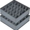 Collapsible Grey Sock Drawer Organizer with 24 Cells for Underwear, Socks, Handkerchiefs, Ties, and Belts