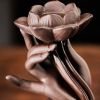 Reversible Purple Lotus Floral Heated Aromatherapy Sand Ornament