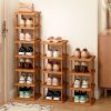 3, 6, or 9 layer Space-saving Expandable Folding Bamboo Storage Rack